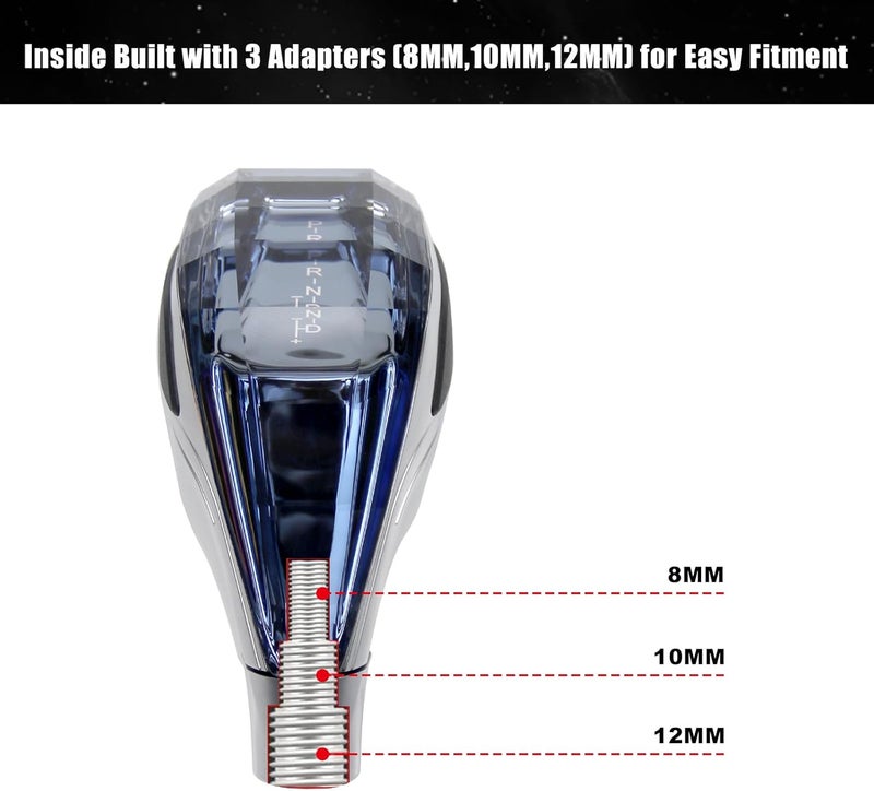 RULLINE Touch-Activated LED Illuminated Crystal Gear Shift Knob for Most Cars - Image 5