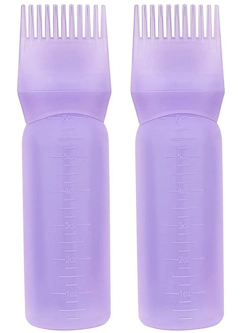 2-Piece Root Comb Applicator For Hair Dye Bottle