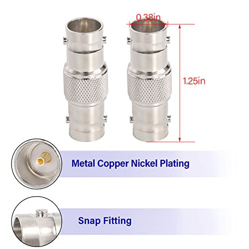 XRDS -RF SDI Connector 2PCS 75 Ohm BNC Adapter BNC Female to Female Barrel Connector for HD-SDI/3G-SDI/4K/8K SDI Video Camera Cable - Image 3