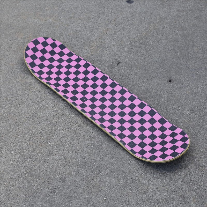 Turbo 9 x 33 Inch Skateboard Grip Tape Sheet Pink Checkerboard - Image 5