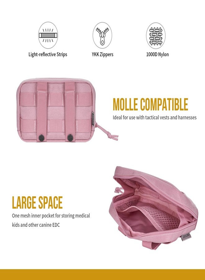 OneTigris Service Dog Vest Harness Saddle Bag Backpack Pouch, Emotional Support, Service Dog in Training,Quality Saddlebag for Tactical Dogs Vests(Pink) - Image 5