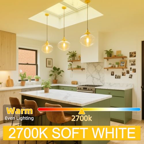 GvvooHome Tubular LED Edison Bulb Dimmable 2700K Warm White, 4W, 40 watt Equivalent, E26 LED Light Bulbs, T10 Edison Bulbs for Chandeliers, Ceiling Fan, 90+CRI 400LM, 6 Pack - Image 3
