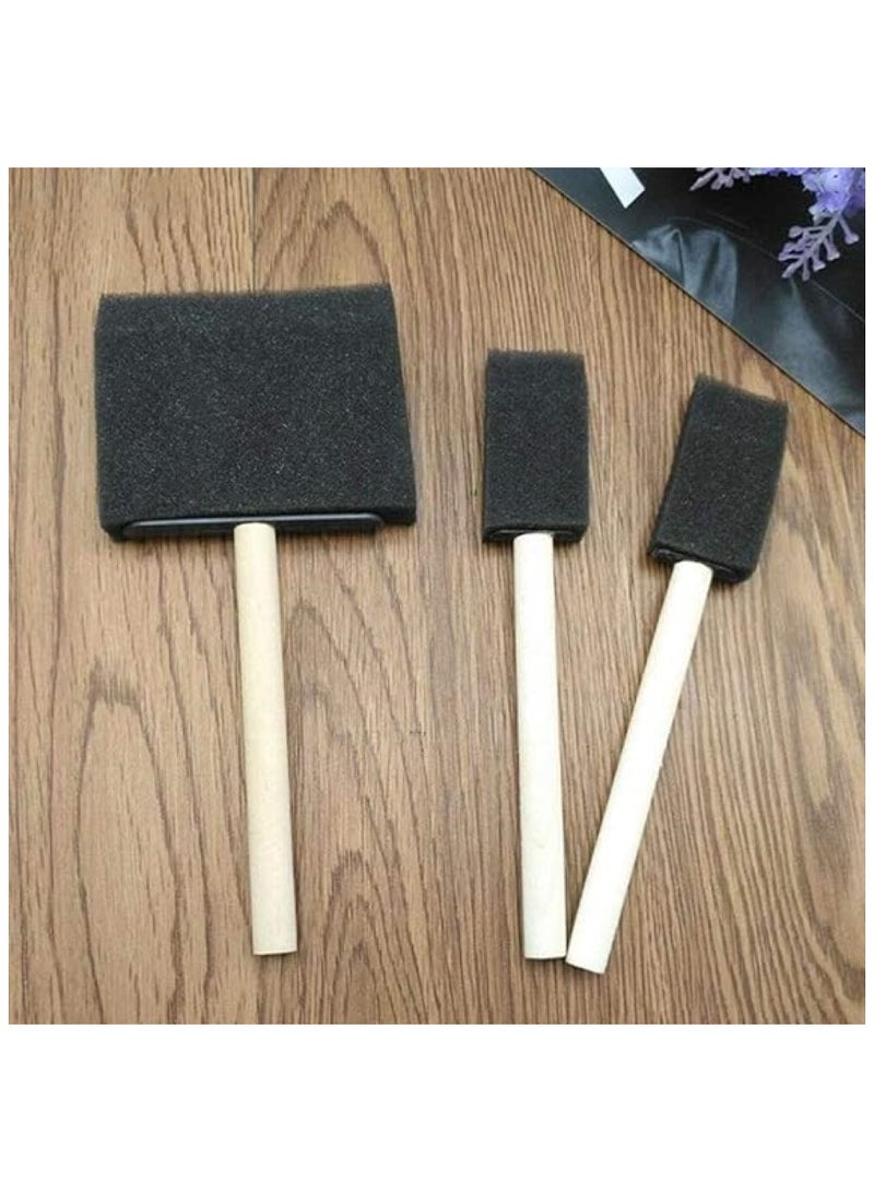 Generic Wooden Handle Sponge Brush Pant Stamper 3Pcs - Image 3