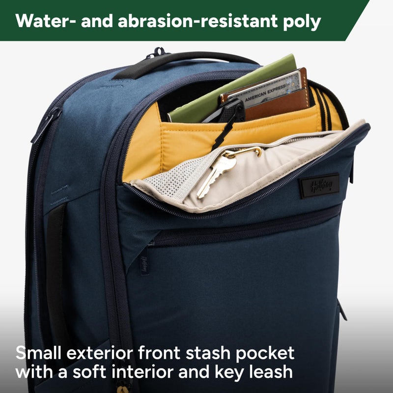 Halfday Roamer All-in-One Travel Backpack | 15â€ Laptop Compartment, Built-In Shoe/Laundry Pouch, Magnetic Sternum Strap, Padded Shoulder Support | Weekend & Business Trip Carry-On Bag, Marine - Image 4