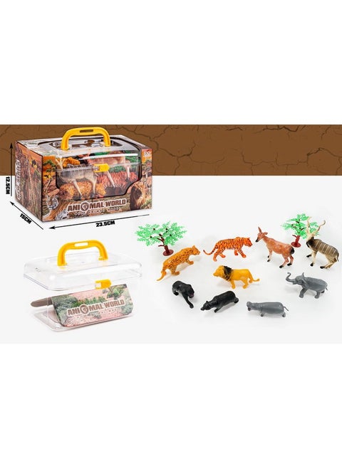 A Set of Animal Toys to Form a Small Forest