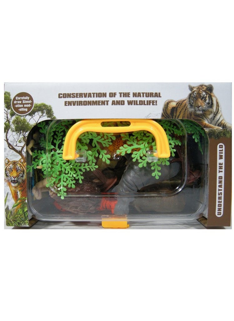 A Set of Animal Toys to Form a Small Forest