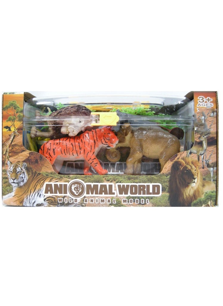 A Set of Animal Toys to Form a Small Forest