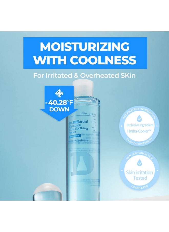 Dr.Different Dr. Different Hyaluron Cool Soothing Toner - Hydrating & Cooling Facial Toner for Sensitive Skin and Overheated Skin with Hyaluronic Acid - Soothe and Moisturize Dry and Irritated Skin, 10.1fl.oz.  - Image 2