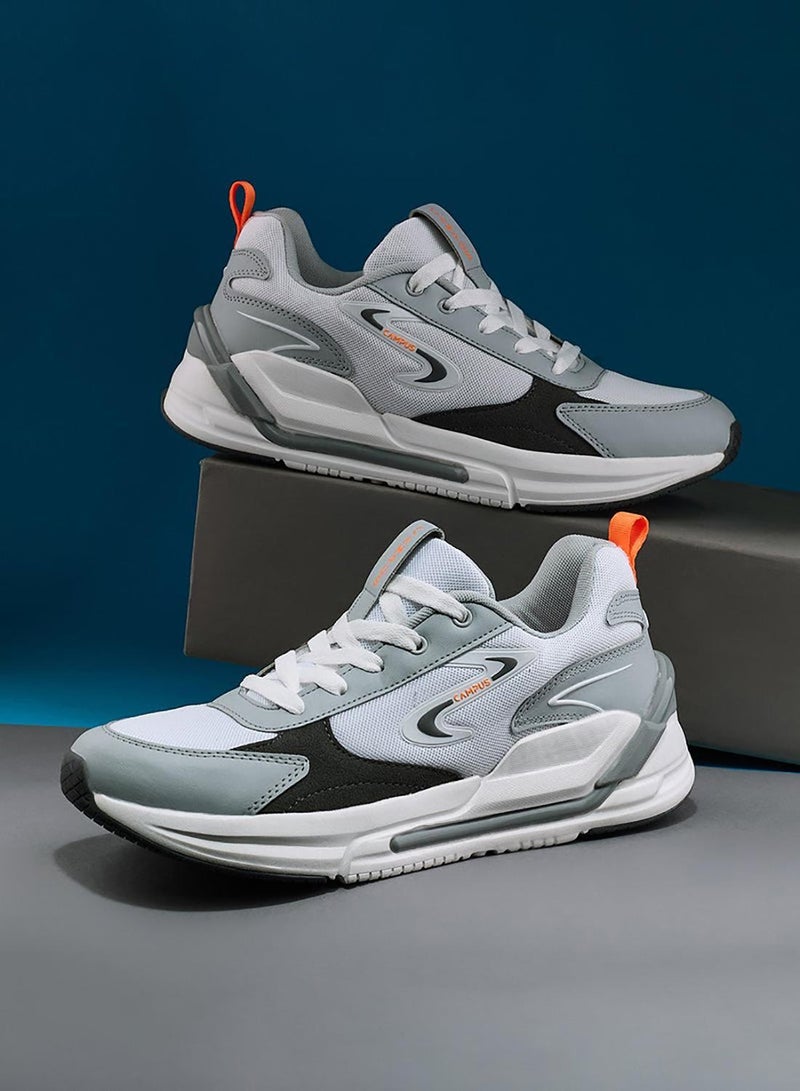 CAMPUS Men's White Low-Top Sneakers - Smart Streetwear Vibe Shoes with Soft Cushioning and Bold Accents - Image 1