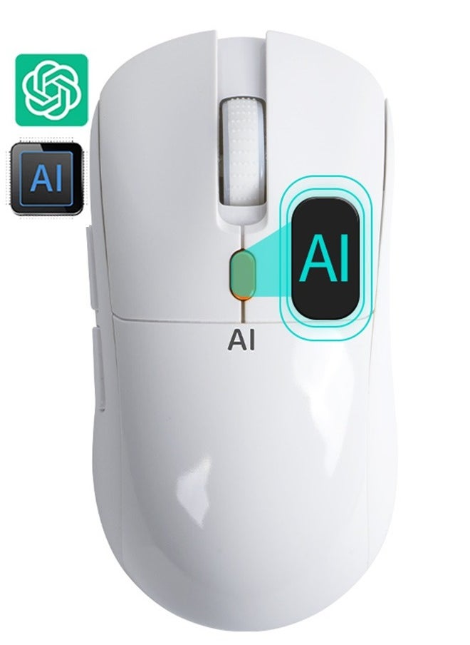 Generic - Chat GPT AI Mouse Smart Writing Wireless Mouse Intelligent Voice Mouse Voice Typing and Real-Time Translation White - Image 1