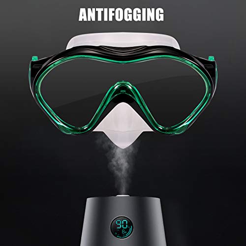 FPXNB Kids Swim Mask, Swimming Goggles with Nose Cover, Snorkel Mask Diving Mask for Scuba Snorkeling, Anti-Fog Lens Waterproof Socket 180° View Angle Face for Youth Children Junior Teens - Image 4