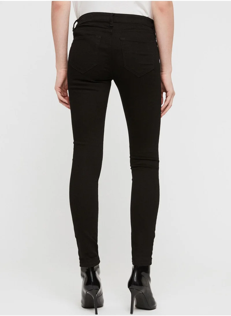 all saints Mast Mid Rise Skinny Jeans