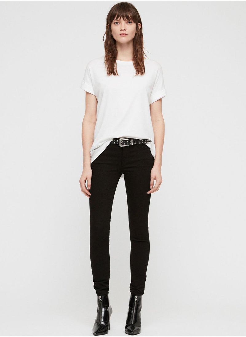 all saints - Mast Mid Rise Skinny Jeans - Image 1