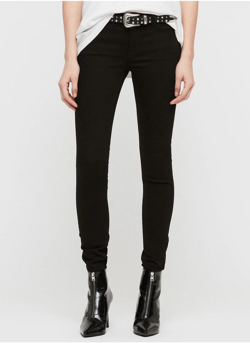 all saints Mast Mid Rise Skinny Jeans