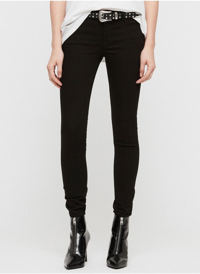 all saints - Mast Mid Rise Skinny Jeans - Image 1