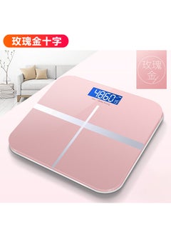 Smart Home Electronic Weighing Scale usb Charging Room Temperature Measurement Body Scale Adult Health Weight Loss Weighing Device[Battery] Rose Gold [Battery] Rose Gold