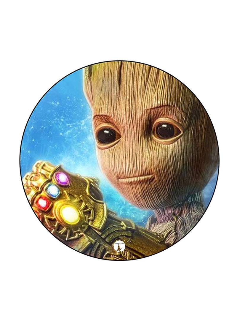 RKN Groot Printed Mouse Pad Round  Multicolour