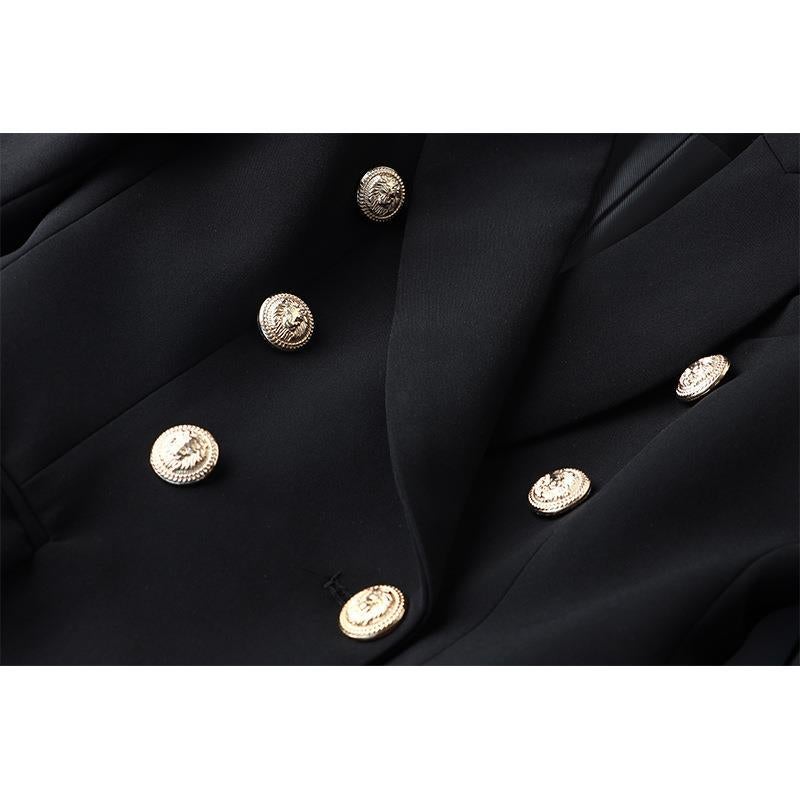 Temperament Commuter Suit Double-Breasted Suit Collar Blue Red White Multicolor Solid Color Slim-Fit Jacket One - Image 4