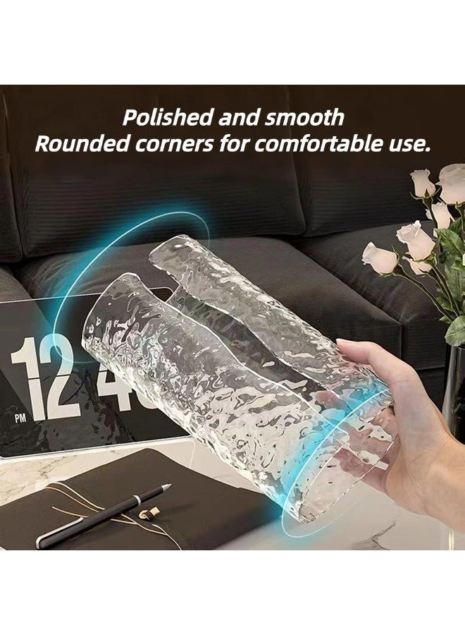 شيبشيب غطاء صندوق مناديل بتصميم موجات مياه شفافة، حامل مناديل وجه إبداعي فاخر، حامل ورق تواليت للحمام والمطبخ وغرفة النوم وغرفة المعيشة والمكتب، بطول 15 بوصة وعرض 12 بوصة وارتفاع 8 بوصة (لا يشمل أي ملحقات). - Image 5