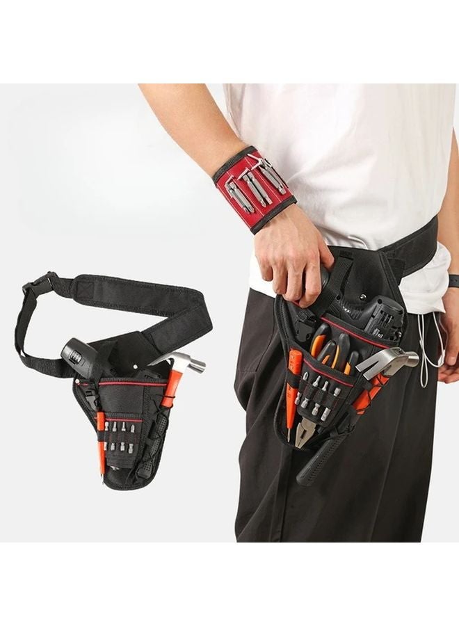 حقيبة حزام أدوات متينة متعددة الأقسام مصنوعة من البوليستر المتين لحزام العمل الكهربائي للبناء ومشاريع افعلها بنفسك - Image 2