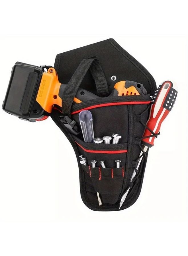 حقيبة حزام أدوات متينة متعددة الأقسام مصنوعة من البوليستر المتين لحزام العمل الكهربائي للبناء ومشاريع افعلها بنفسك - Image 3