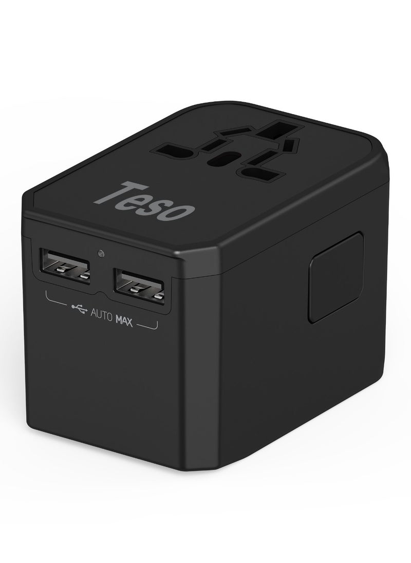 Teso - Universal Travel Adapter 45W Ultra-Fast Charging with 2 USB-C PD and 2 USB-A QC Ports - Image 1