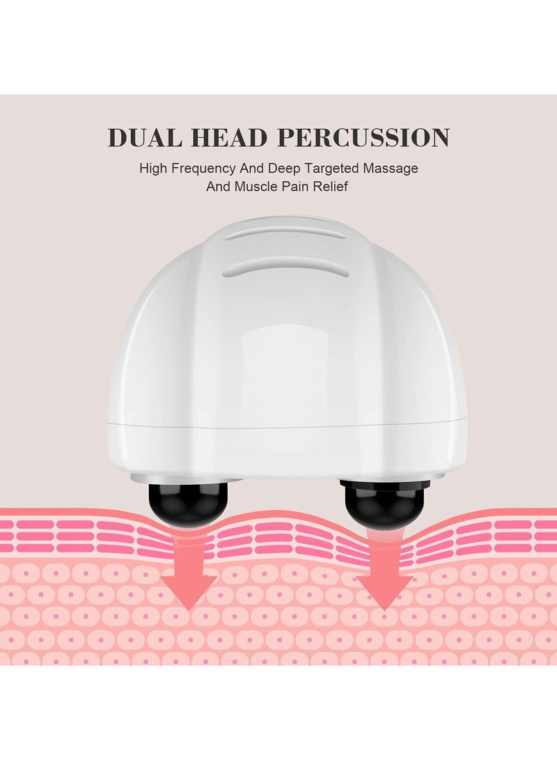 رو سيانل مدلك كهربائي محمول مزدوج الرأس لتدليك الرقبة والظهر، مناسب لتدليك كامل الجسم، يوفر تدليك الأنسجة العميقة بنظام الطرق، مثالي للعضلات والذراعين والرقبة والكتفين والظهر والساقين والقدمين - Image 3