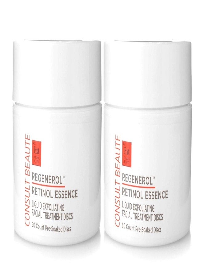 Consult Beaute - Regenerol - Retinol Exfoliating Facial Treatment Discs - Micro Exfoliation for Face - Smoother Skin - 60 Disposable Wipes (2Pack) - Image 1