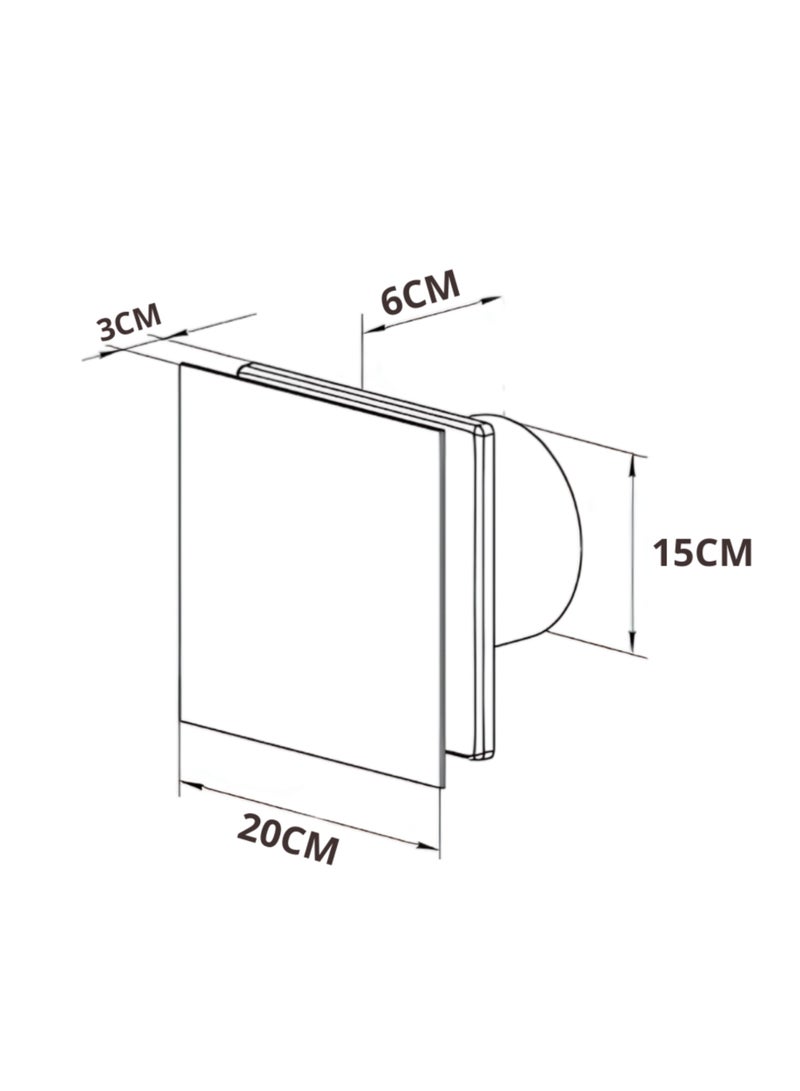 18W 6 Inch Concealed Exhaust Fan with a Stylish Modern Touch for Your Home  - Image 4