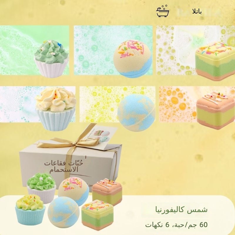 BATHLA Essential Oil Foot Bath Ball Gift Set - 420g Bath Bombs & Salts for Women, Moisturizing & Cute Birthday  Gift - Image 5
