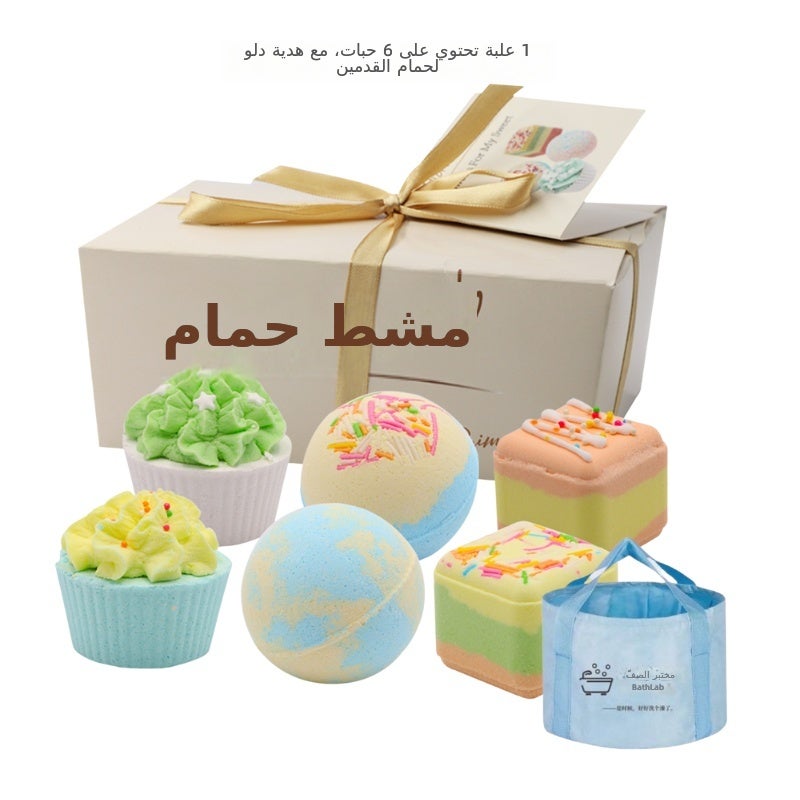BATHLA Essential Oil Foot Bath Ball Gift Set - 420g Bath Bombs & Salts for Women, Moisturizing & Cute Birthday  Gift - Image 1