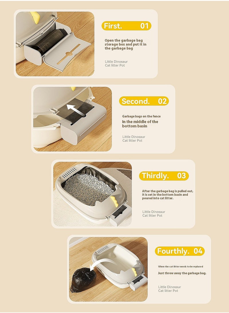 Cat Litter Tray Cat Litter Box Litter Basin for Cats