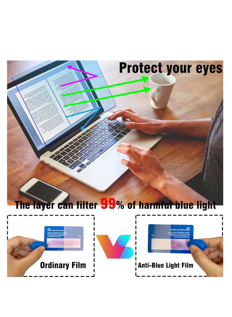 1Pc Anti Blue Light Screen Protector 15.6 Inch, Removable Blue Light Blocking & Anti Glare Screen for Generic 15.6" with 16:9 Aspect Ratio Laptop - Image 5