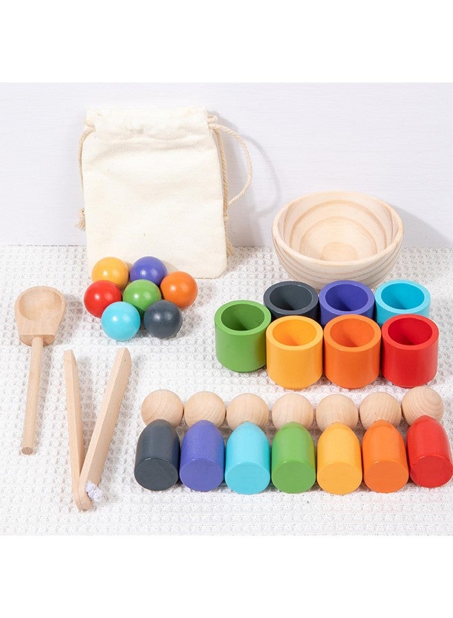 BBtinker Montessori Wooden Balls in Cups, Toddler Color Sorting Toys and Matching Game, Preschool Learning Activities Educational Fine Motor Skill Toy for Kids - Image 5
