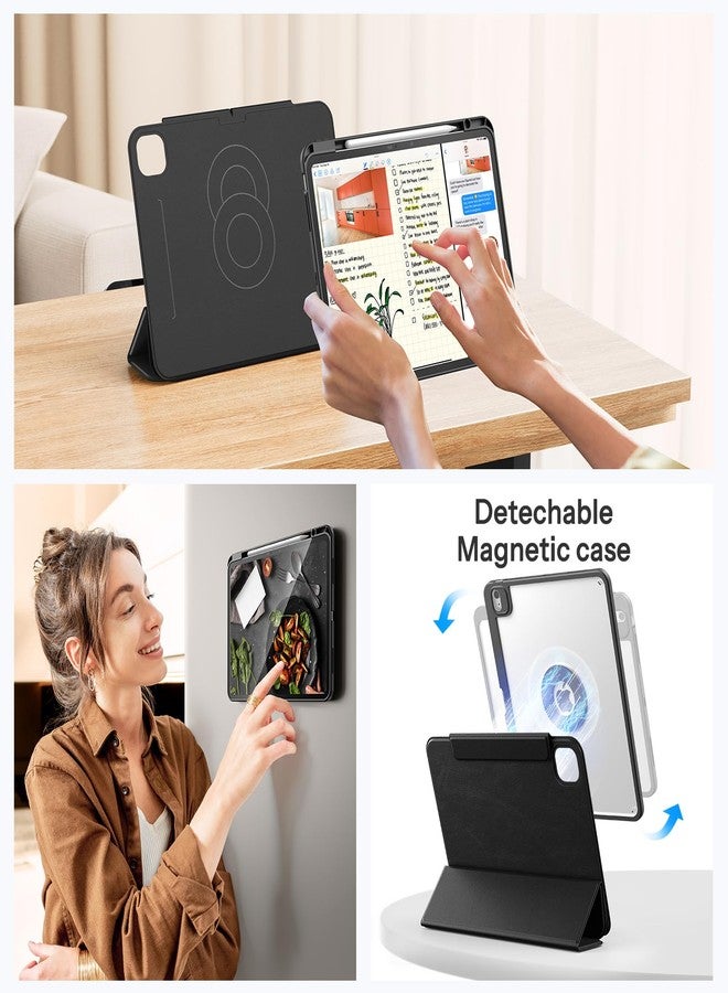 SPARIN Case for iPad Air 13 Inch M2 2024, Removable Magnetic Cover with Apple Pencil Holder, Portrait and Landscape Stand, Auto Wake/Sleep -Black - Image 3