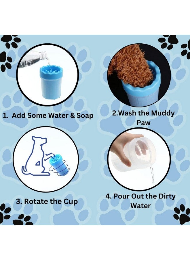 Western Era 'S Pawperfect Pet Foot Scrubber: Portable 2-In-1 Silicone Grooming Brush For Clean Paws, Effortless Cleaning For Dogs And Cats, Say Goodbye To Muddy Prints (Blue) - Image 2