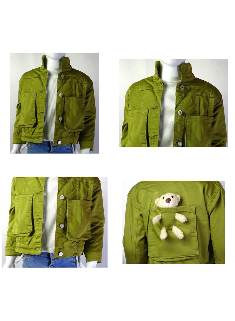 شلــــتر صناعة تركية فاخرة؛ جاكيت بنات بأزرار مع شكل جميلة في ظهر من مجموعة شلـــتر 23235 - Image 1