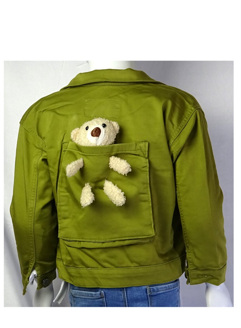 شلــــتر صناعة تركية فاخرة؛ جاكيت بنات بأزرار مع شكل جميلة في ظهر من مجموعة شلـــتر 23235 - Image 4