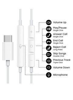 KASTWAVE USB-C Headphones with Microphone - Wired In-Ear Earbuds Compatible with iPhone 15 Pro Max, iPad Pro, Samsung Galaxy S23 S22 S21, and Pixel 8  - Image 2