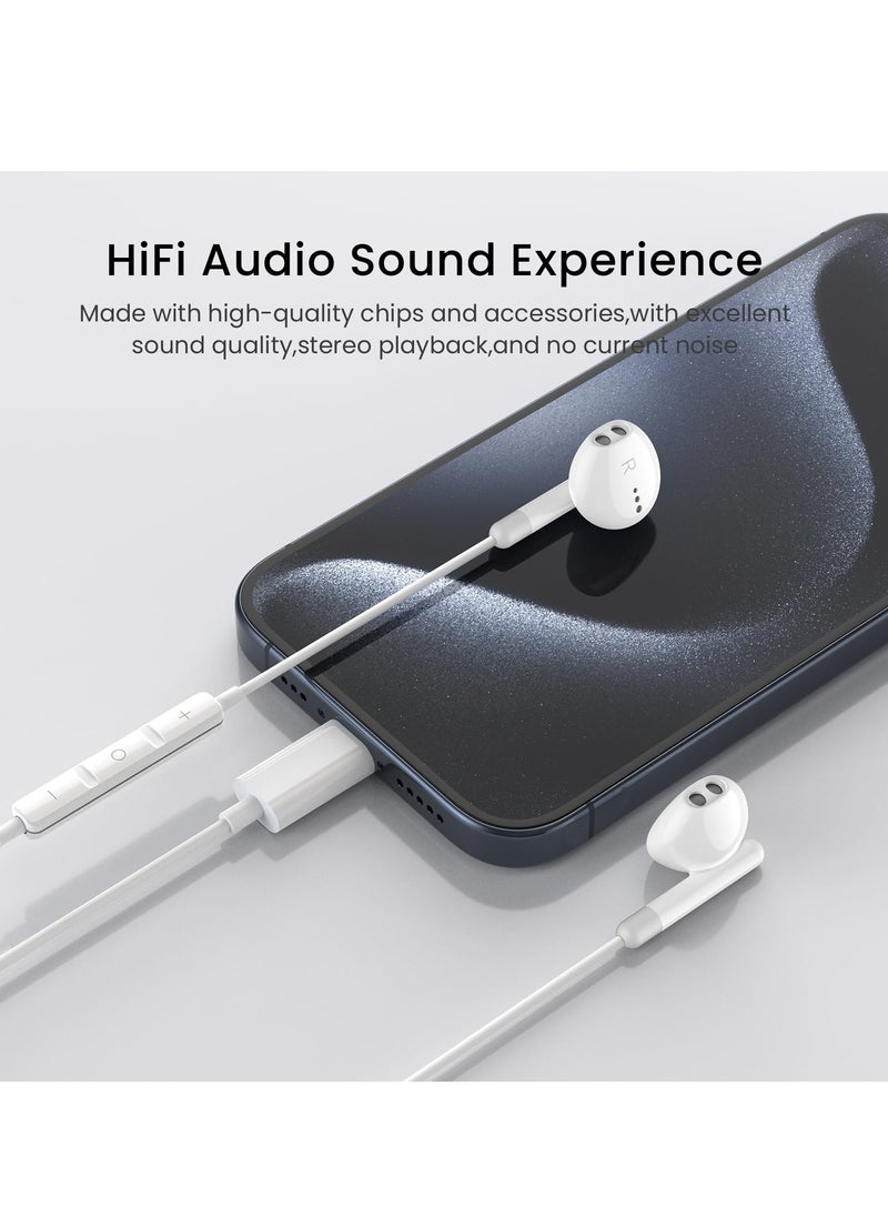 KASTWAVE - USB-C Headphones with Microphone - Wired In-Ear Earbuds Compatible with iPhone 15 Pro Max, iPad Pro, Samsung Galaxy S23 S22 S21, and Pixel 8 - Image 1