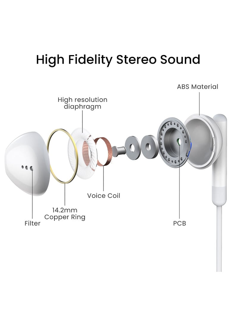 KASTWAVE - USB-C Headphones with Microphone - Wired In-Ear Earbuds Compatible with iPhone 15 Pro Max, iPad Pro, Samsung Galaxy S23 S22 S21, and Pixel 8 - Image 1