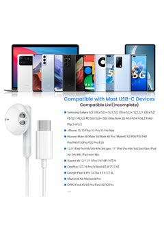 KASTWAVE USB-C Headphones with Microphone - Wired In-Ear Earbuds Compatible with iPhone 15 Pro Max, iPad Pro, Samsung Galaxy S23 S22 S21, and Pixel 8  - Image 5
