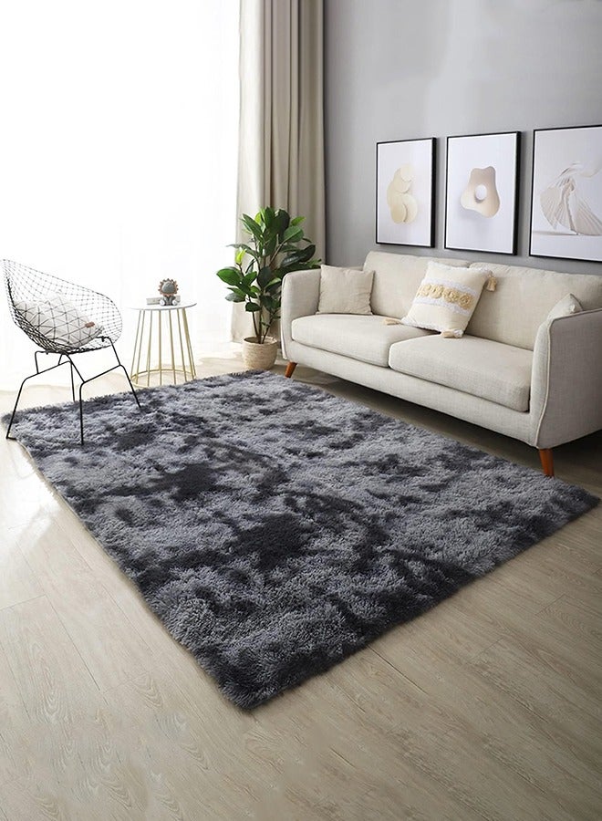 جارلو السجاد المنطقة لغرفة النوم غرفة المعيشة السجاد الفروي للطفل غرفة النوم الحضانة السجاد الفروي المريح السجاد المزخرف السجاد الزخرفي للسجاد الداخلي للسجاد 120 × 160 سم (رمادي داكن) - Image 3