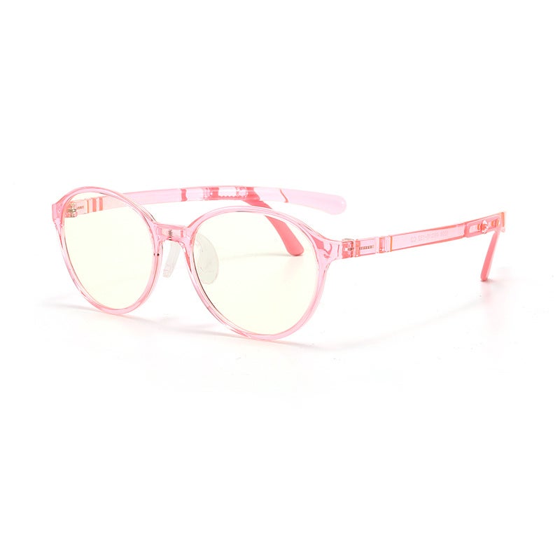 Round Frame Children'S Anti-Blue Light Glasses Children Tr90 Anti-Blue Light Flat Glasses Frame Adjusting Temple Mgf1208 - Image 5