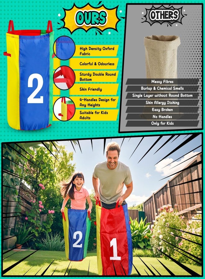 Eocolz Outdoor Carnival Games, Potato Sack Bags for Kids Adults, Egg Spoon Relay Race, 3 Legged Race Bands, Catch Tail Games, Birthday Party, Field Day Family Day Yard Lawn Easter Fall Festival Games - Image 5