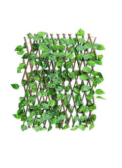 Generic Retractable Leaf Trellis Fence With Artificial Vine, Special Indoor Expandable Fence Screen For Wooden Fence, Outdoor Decorative Fence For Home And Garden, Green Backdrop Decorations - 2.5M X 85Cm  - Image 1