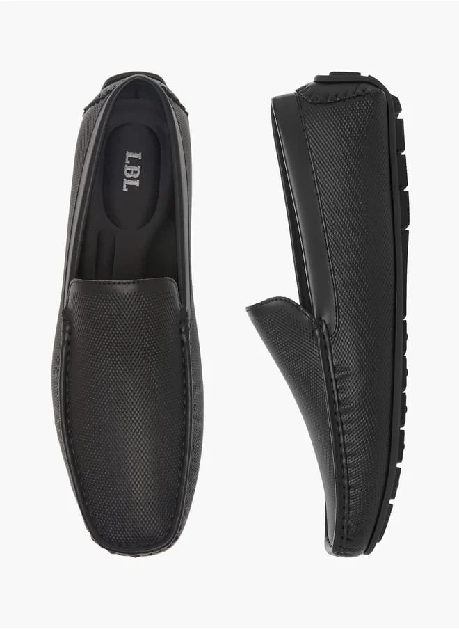 LBL by Shoexpress Men Textured Slip-On Loafers