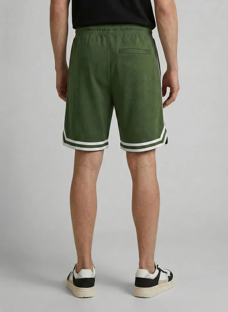 NOBERO  Nobero Oversized Shorts | Men’s Shorts | Relaxed Fit | Milano Ponte Knit | Knee-Length Mid-Rise Comfort | Elasticated Waistband | Available in 4 Colours for Men | Best Price UAE