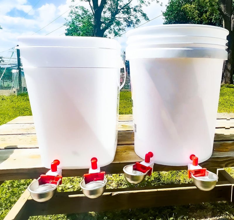 RentACoop Rac Paws by RentACoop DIY Auto-Fill Metal Cup Waterer Kit - Great for Small Animals, Pets, Bunnies, Ferret, Chickens, Hamsters, Guinea Pigs, Rabbits, Chinchillas, Mice, Rats - 2 Pack - Image 4