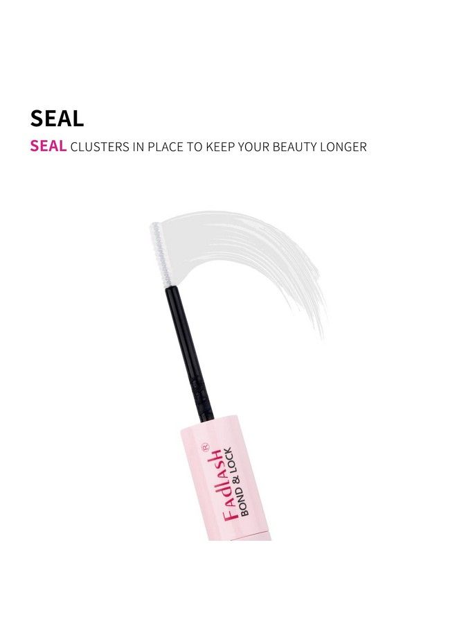 FADLASH Lash Bond and Seal Cluster Lashes Glue DIY Lash Extension Kit Lash Clusters Glue Individual Lashes Strong Hold 4872 Hours Latex Free DIY Eyelash Extension Kit Suitable for Sensitive Eyes - Image 4